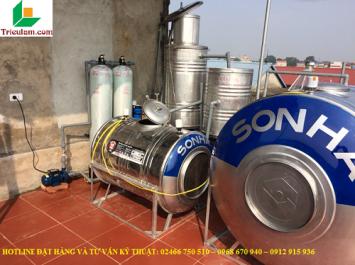 Hệ thống chung chuyển lọc nước giếng khoan ở Hồng Dương Thanh oai 